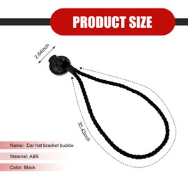 Zikefest Cowboy Hat Holder for Truck & Car, Cowboy Hat Holder Rack with Suction Cup and Handmade Rope, Suitable for Car, SUV, Home, Universal Truck Accessories (Black)