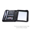 A5 PU Leather Business Portfolio with Calculator Zippered Document Organizer