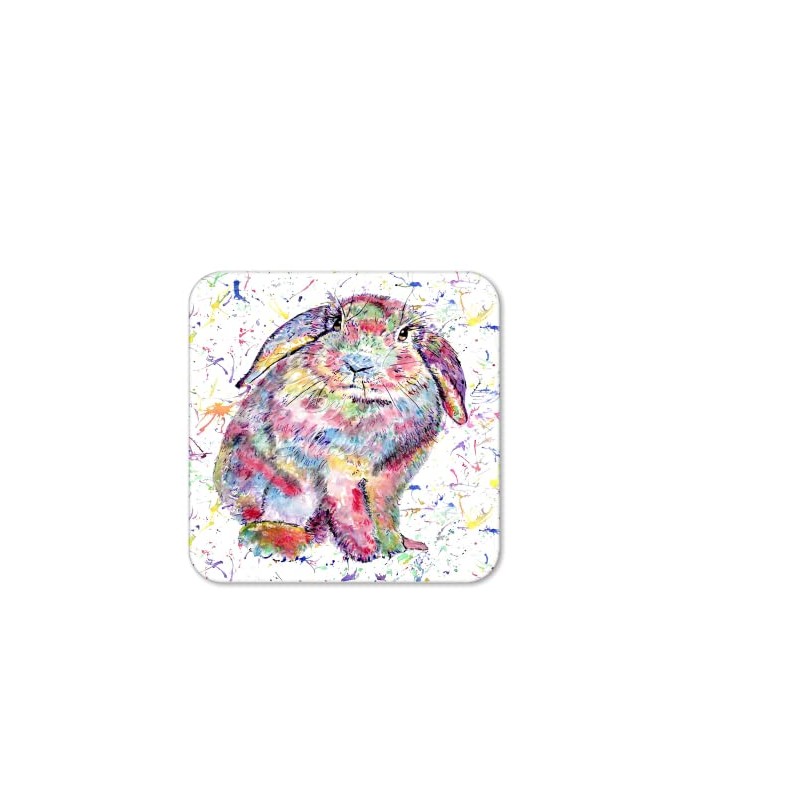 Coaster Lop Rabbit Bunny Eared Wildlife Animals Coasters Watercolour Art