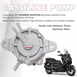Minho Vacuum Fuel Pump Valve Switch Petcock in Aluminum Alloy Material Fit for Chinese GY6 150cc 250cc CH250 CF250 Scooter Mopeds ATV Go Kart