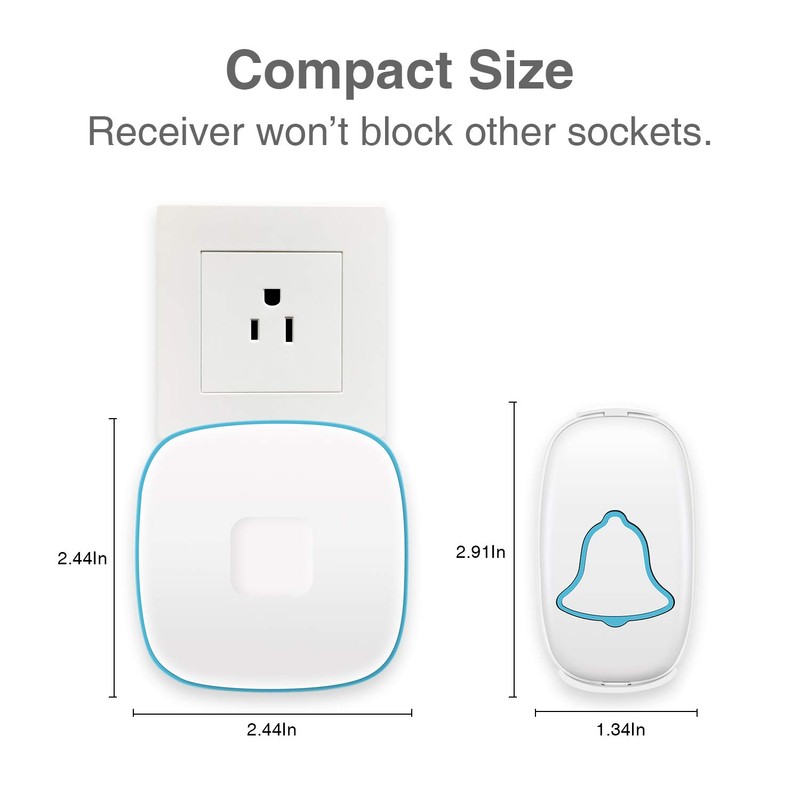BO YING Wireless Doorbell, Bo Ying Waterproof Door Bell with