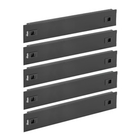 Tecmojo 5 Pack 2U Blank Panel, Cold Rolled Steel Rack Blank Panel, Rack Mount Plate for 19 in Server Rack Enclosure or Network Cabinet, Toolless Mounting, Black