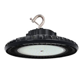 OSTEK UFO LED High Bay Light 150W 24000LM, 5000K 1-10V Dimmable Barn Workshop High Bay Lighting Fixture UL DLC Listed US Hook 5' Cable (AC100-277V)