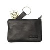 Leather Key Case 310, Soft touch cowhide leather black