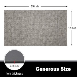 QSY Home Kitchen Rugs Home Doormats 17X29X0.12 Inch Pet Mats Non Slip Waterproof Easy Cleaning Stain Resistant Rolled Packed