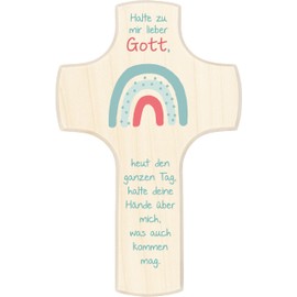 Fritz Cox Holzkreuz Halte zu mir lieber Gott 14cm|grün