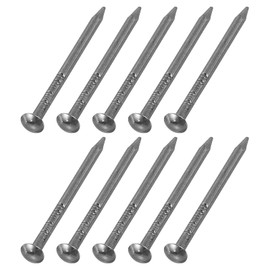 sourcing map 50Pcs Small Hardware Nails, 1.2 x 19mm Carbon Steel Round Head Nail Common Finishing Nail for Household Woodworking Picture Hanging DIY Projects, Black