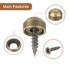 uxcell 12Pcs Brass Decorative Screws with Caps, 9mm Mirror Screws