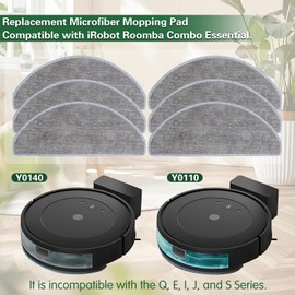 VIEWALL - Juego de 6 trapos compatibles con iRobot Roomba Combo Essential Robot Y0140 Y0110 para aspirador, microfibra lavable, accesorios de repuesto