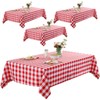 4 Pack Red Table Cloth, Plastic Birthday Table Cover Disposable