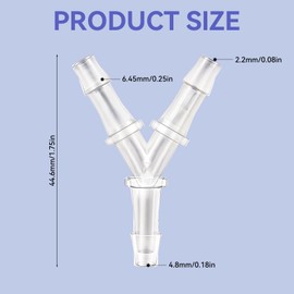 Aquarium Air Pump Connectors, 4 Pcs Y-Shaped Aquarium Air Valve Aquarium Airline Tubing Connector Plastic Barb Equal Y Tee Hose Pipe Connectors Anti-Shedding Fish Tank Air Tube Adapters Splitter