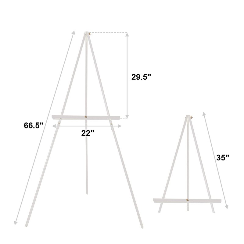 Falling in Art 65" A-Frame Tripod Easel Stand, Wooden Display