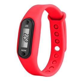Pedometer Simple Step Counter Compact Precision Pedometer for Walking Running Step Tracker Removable Clip and Lanyard Accurate Pedometers for Steps for Men Women and Kids Red