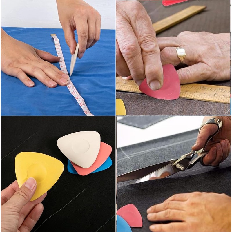 Tailors Chalk 4pcs,Sewing Fabric Chalk and Fabric Markers for Quilting,