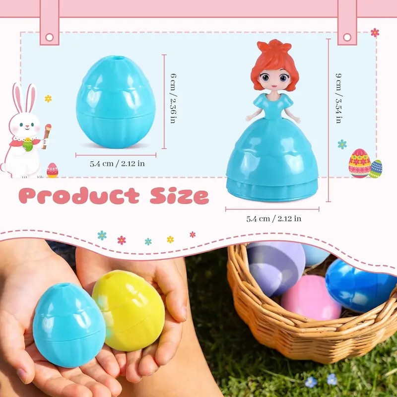 12 Piece Prefilled Easter Eggs for Kids Easter Basket Fillers