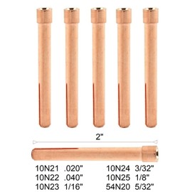 STARTECHWELD 10N25 TIG Welding Collet 1/8” Torch Collet for TIG Torch 17, 18, 26 (Pack of 5) 10N25