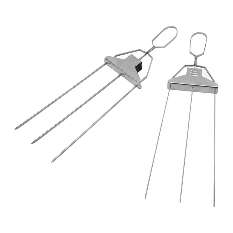 Skewer 3 Prong Stainless Steel Reusable Skewers Easy Food Removal