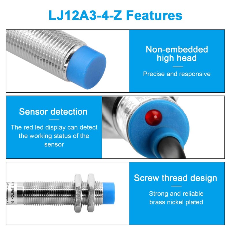 LJ12A3-4-Z BX Proximity Sensor RUIZHI Pack of 5 LJ12A3-4-Z Switch