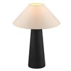 Novogratz x Globe 18" Ceramic Table Lamp, Matte Black, Off-White