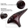 AKLOT Ocarina 12 Holes Alto C Smokey Straw Fired Ceramic