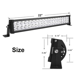 22 inch LED Light Bar, 120W 12,000LM Offroad Fog/Driving Lights LED Pods with Spot Flood Combo Beam, Waterproof LED Work Lights for Truck Boat UTV ATV Jeep