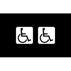 HANDICAP DECAL PLEASE DONT PARK WITHIN 10 FEET SCOOTER WHEELCHAIR VAN STICKER