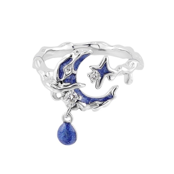 Anillo de Plata Qwonekou Anillo de Mujer Anillo Ajustable Diseño