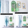 Beruyu White Lace Curtains for Windows Floral Embroidered Voile Curtains