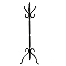 Dollhouse Black Hat & Coat Rack Stand Miniature Hall Accessory 1:12 Scale