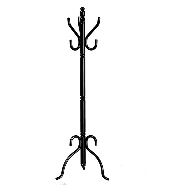 Dollhouse Black Hat & Coat Rack Stand Miniature Hall Accessory