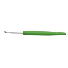 KnitPro 3.5 mm Waves Aluminium Crochet Hook, Parott Green