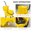 ZJMTOCYU Versatile Cleaning Bucket Cart with Side Press Wringer, 34