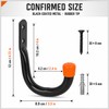 6-Pack Heavy-Duty Garage J Hooks with Rubber Tips, 4.72 x