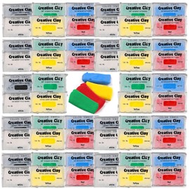 Color Swell Creative Clay Bulk Pack - 80 Packs of 1oz air-Drying Clay for Kids, Adults, classrooms