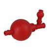 RDEXP 72x52x126mm Labware Red Rubber Pipette Filler Bulb with Three