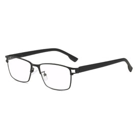 Rayzzol Rectangular Reading Glasses for Men Women – Professional, Blue Light Blocking Computer Readers, HD Lens, Spring Hinge (Black, 1.5, x)