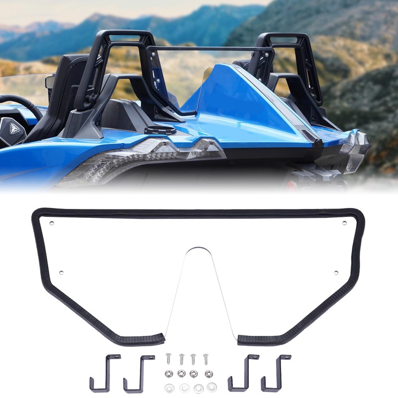HAKA TOUGH Rear Windshield for Polaris Slingshot Accessories 2015-2024, Hard-coated