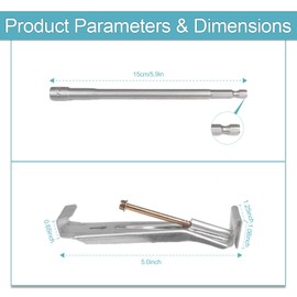 10 Pack 5 Inch K Style Gutter Hangers with Rust-Resistant Screws,Quick Screw Gutter Clips Hidden Gutter Bracket Come for 5" K-Style Aluminum Gutters - Includes 1/4" x 5.9" Hex Bit