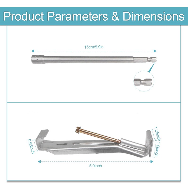 10 Pack 5 Inch K Style Gutter Hangers with Rust-Resistant