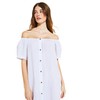 Eberjey Linen Solid - The Harper Dress White LG