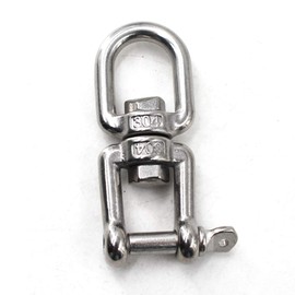 M10 Jaw and Eye Swivel Shackle 304 Stainless Steel Boat Anchor Chain Connectors (Pack of 1)