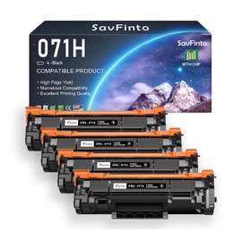SavFinto 071H 071 High Capacity Toner Cartridge Replacement for Canon 071 Black Toner Cartridge for Canon imageCLASS LBP122dw LBP122 LBP120 MF270 MF273dw MF272dw MF275dw Printers (4 Black)