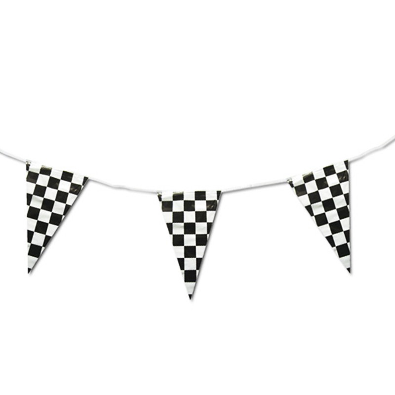 60m PE Black and White Checkered Racing Flag F1 Racing