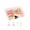 Buer Homie Paper Clips Binder Clips Office Stationery Set, 4-Grid
