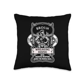 Broun Clan Scottish Havoc Gaelic Games Throw Pillow
