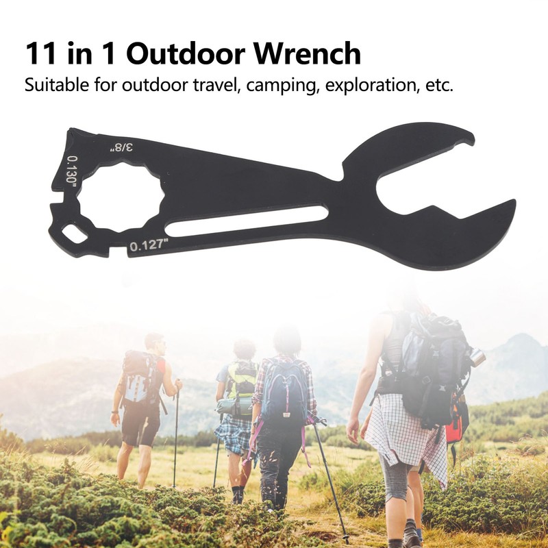 11 in 1 Outdoor Wrench Multifunctional Bottle Opener Keychain Screwdriver