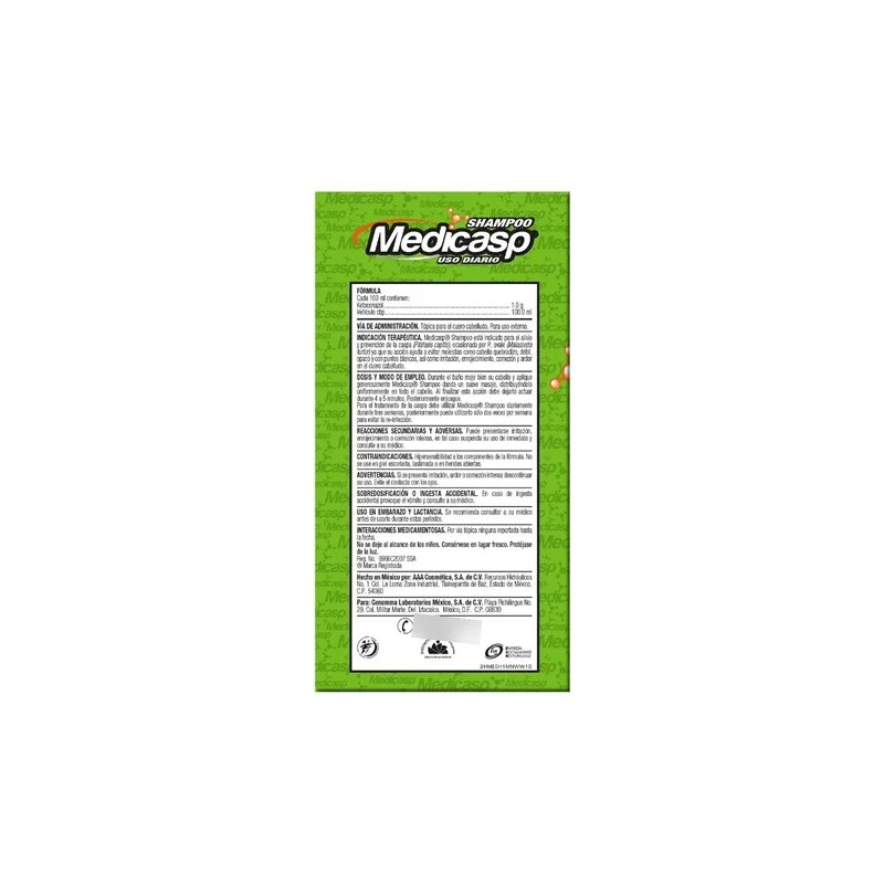 Shampoo Medicasp Antimicótico Anti Caspa 130ml