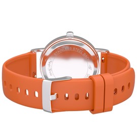 ManChDa Kids Watch for Boys Analog Watch Childrens Toddler Watch for Kid 8-12 Tell Time Watch Easy to Read Teaching Watch Time Learning Study Time Teacher Watch Kids Gift Christmas Orange