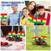 HSQCEZ 12Pcs Small Bolivia Flags on Wooden Stick Mini Bolivian
