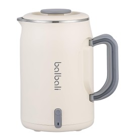 balbali 20oz Small Electric Kettle for Boiling Water - Collapsible Handle Mini Electric Kettle/Boiler for Tea - 400w Low Wattage Portable Kettle for Travel – White